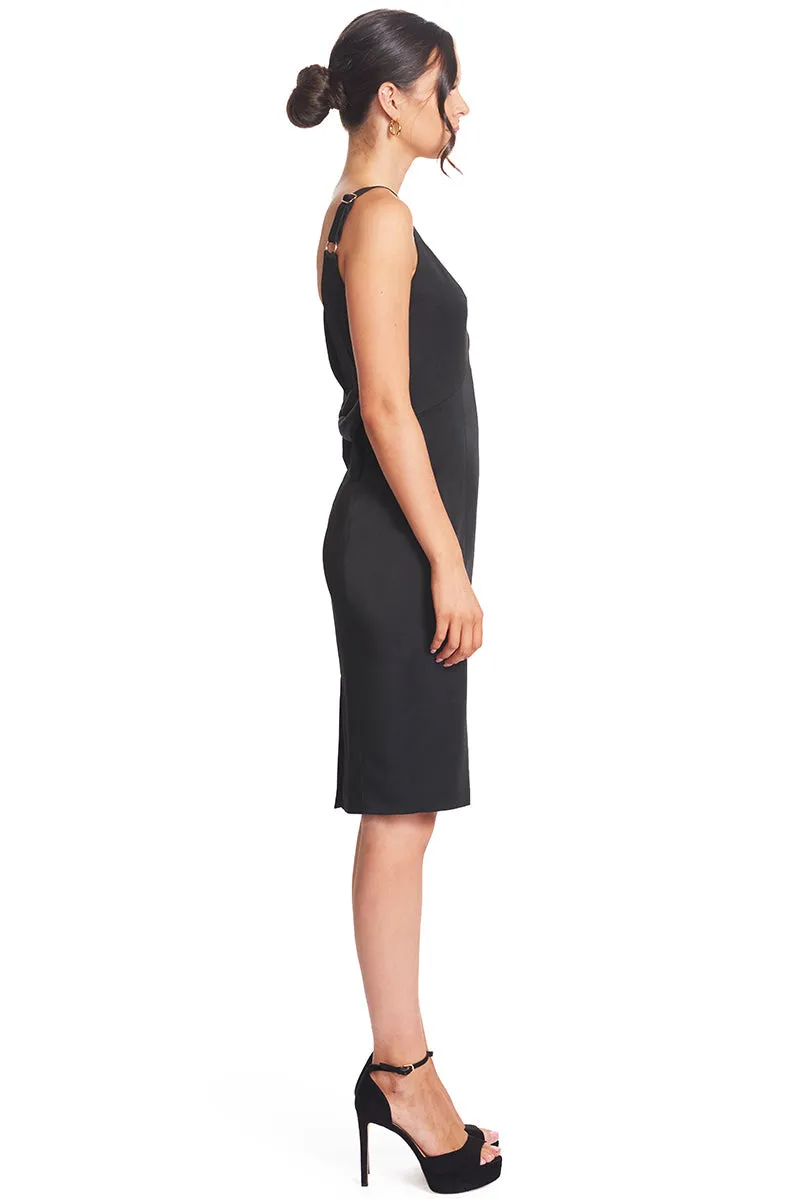 Homa Bow Back Dress - Satin Midi Dress With Low Back And Bow Trim