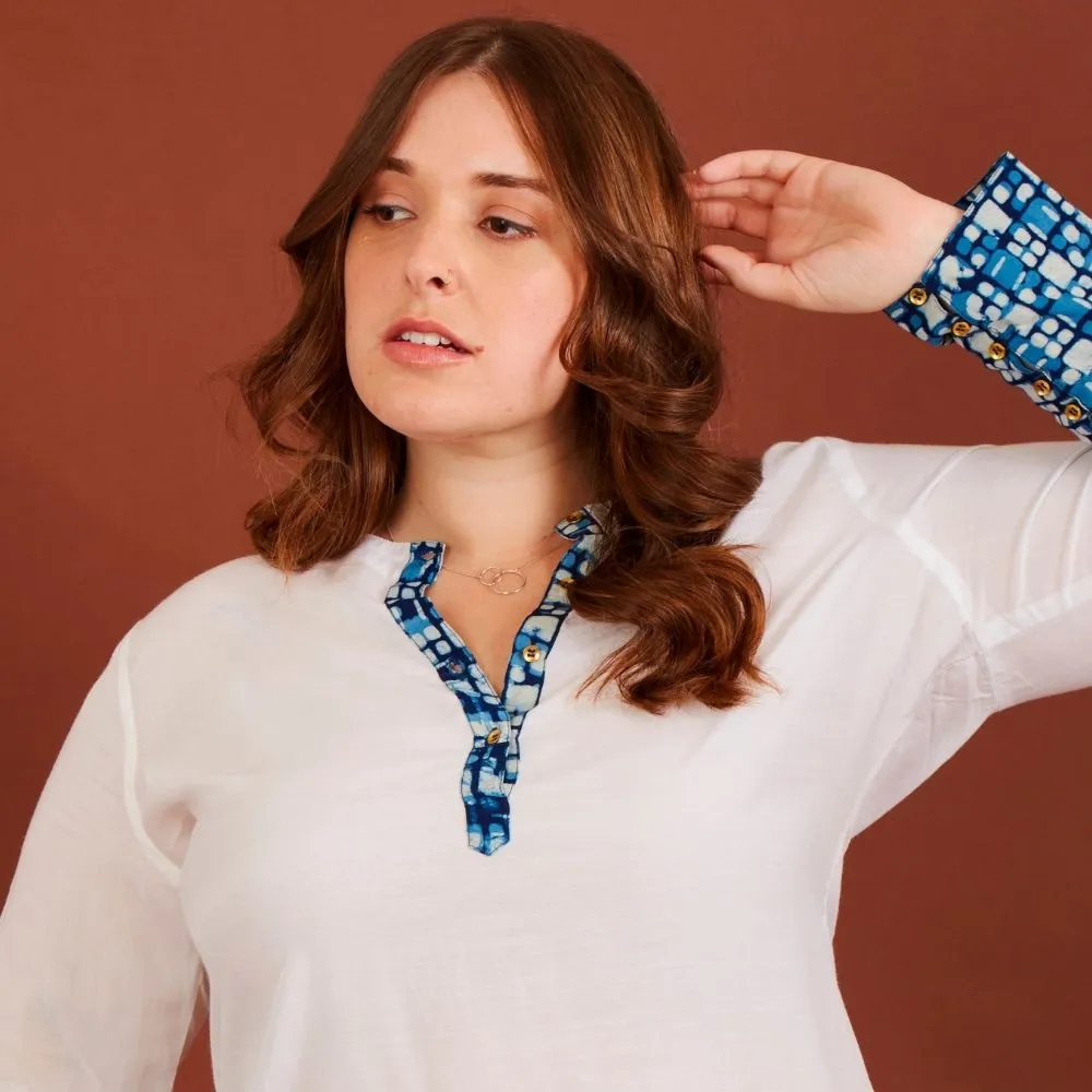 India White Muga Silk Tunic