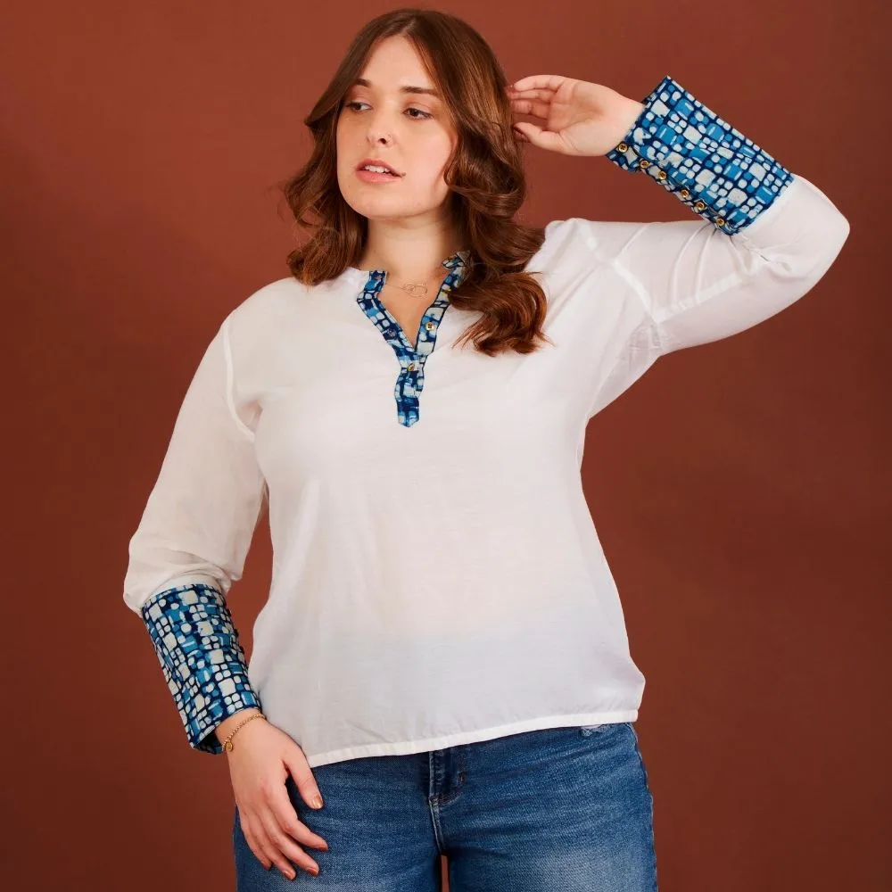 India White Muga Silk Tunic