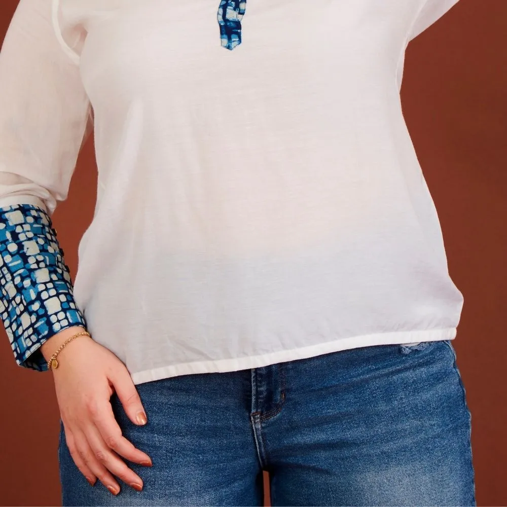 India White Muga Silk Tunic