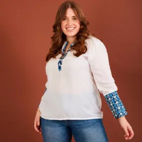India White Muga Silk Tunic