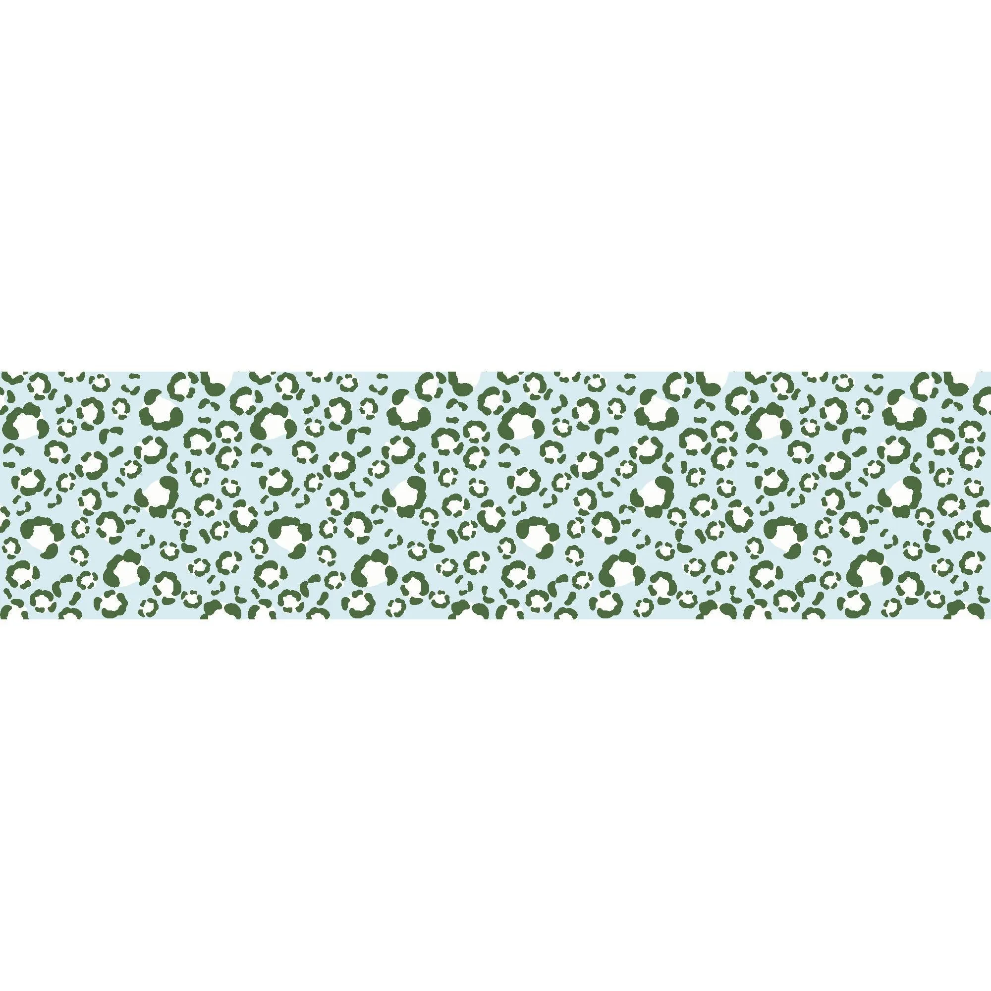 leopards spots blue green - Natural Fiber Fabric By The Yard
