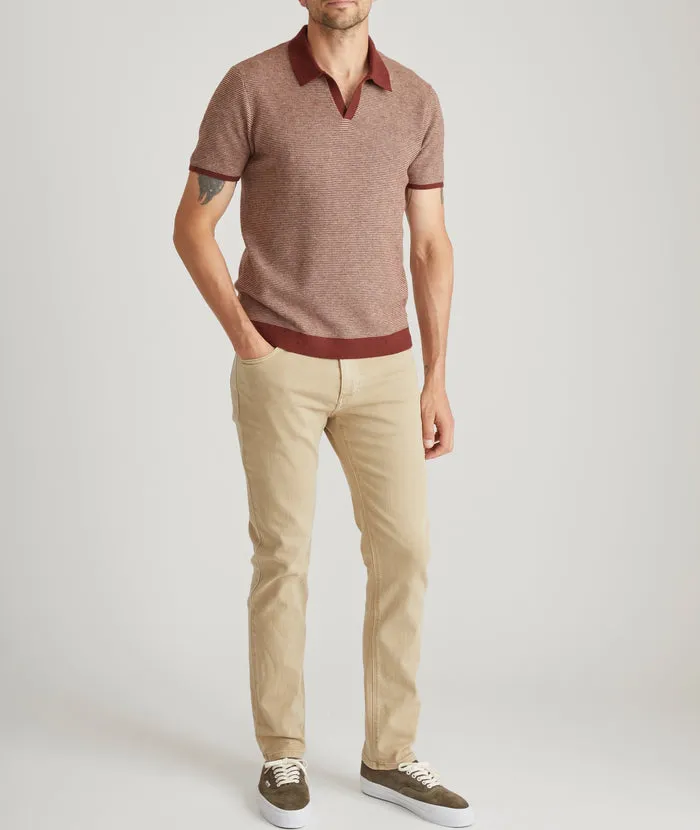 Liam Sweater Polo Burgundy/Natural