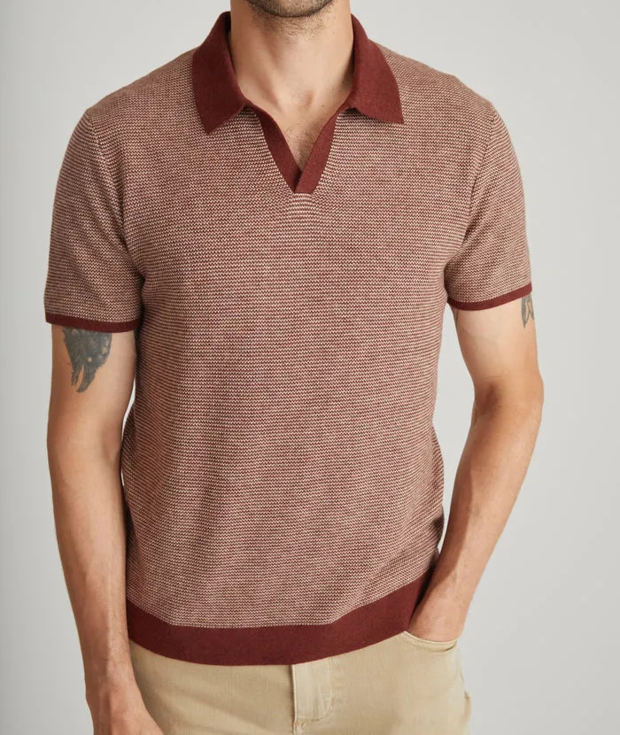 Liam Sweater Polo Burgundy/Natural