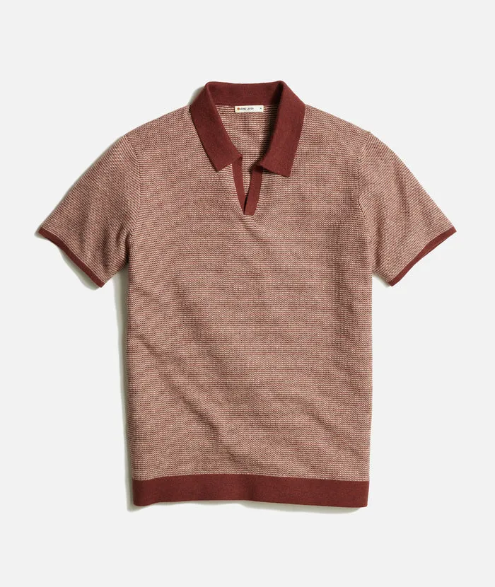 Liam Sweater Polo Burgundy/Natural