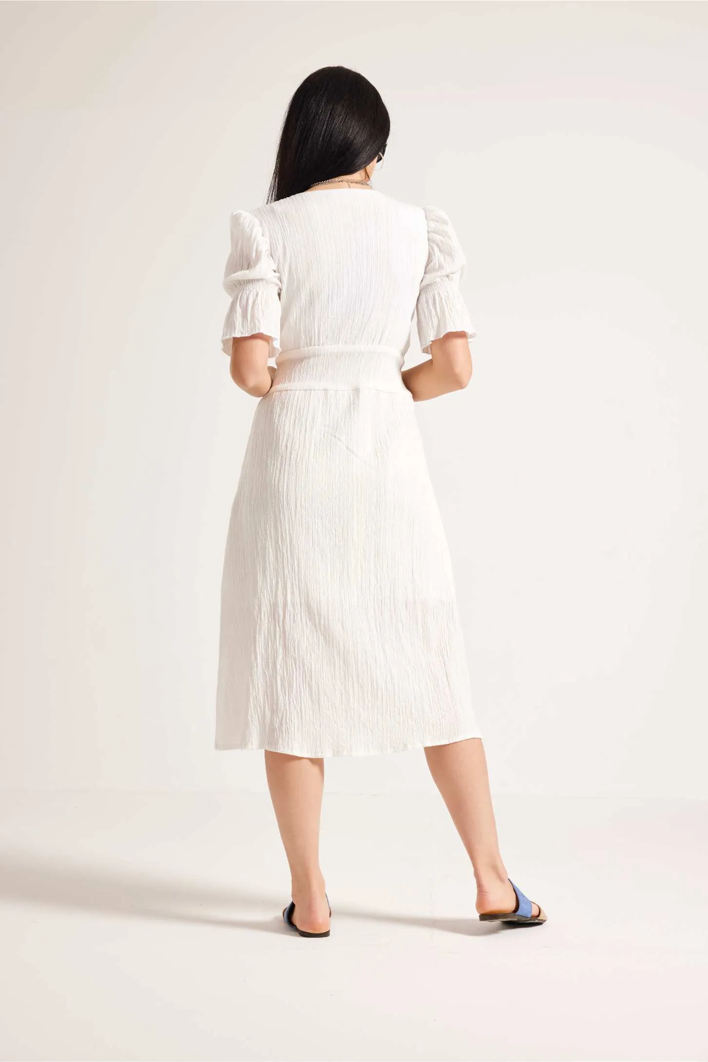LILY WHITE MIDI DRESS