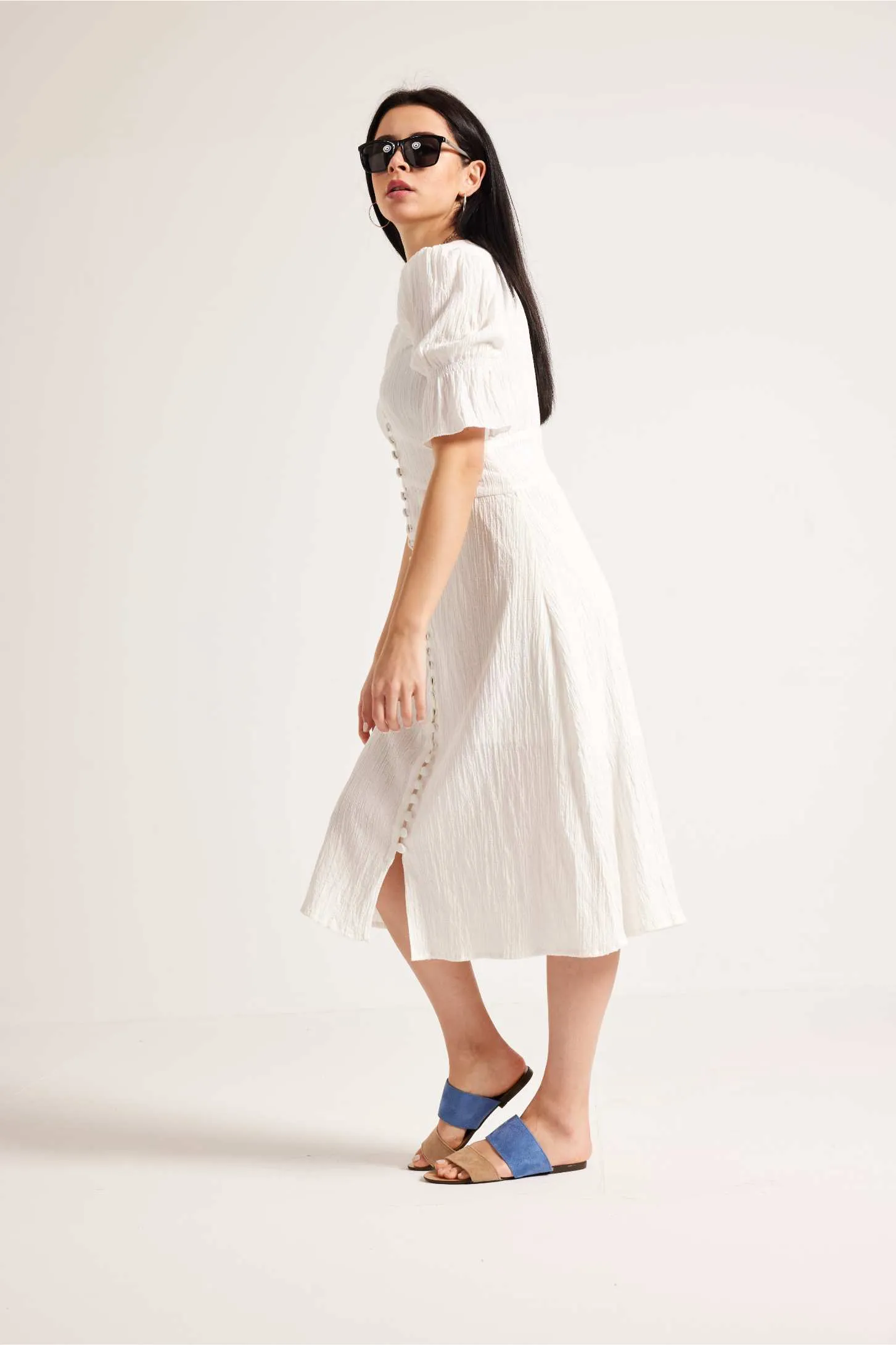 LILY WHITE MIDI DRESS