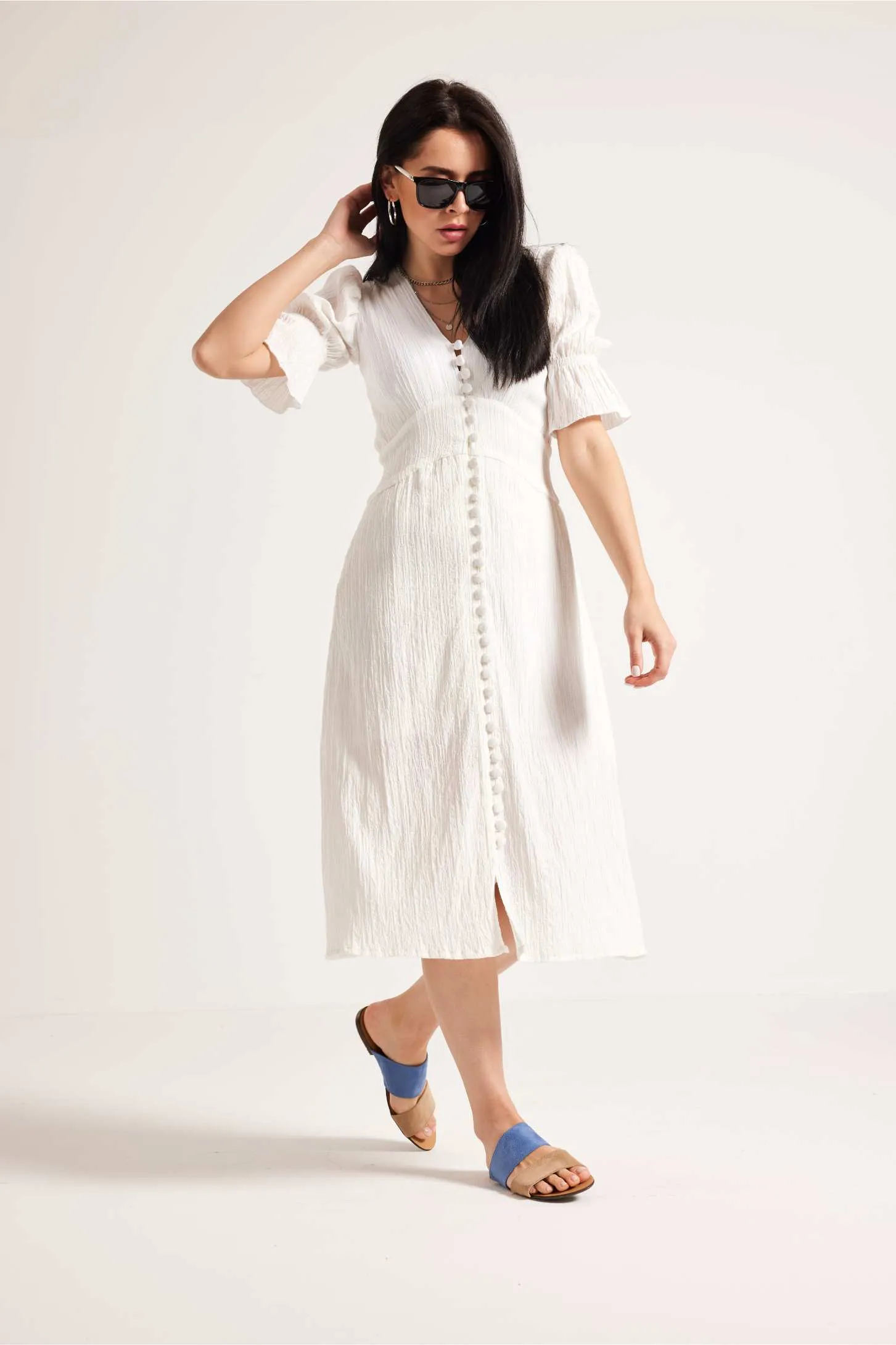 LILY WHITE MIDI DRESS