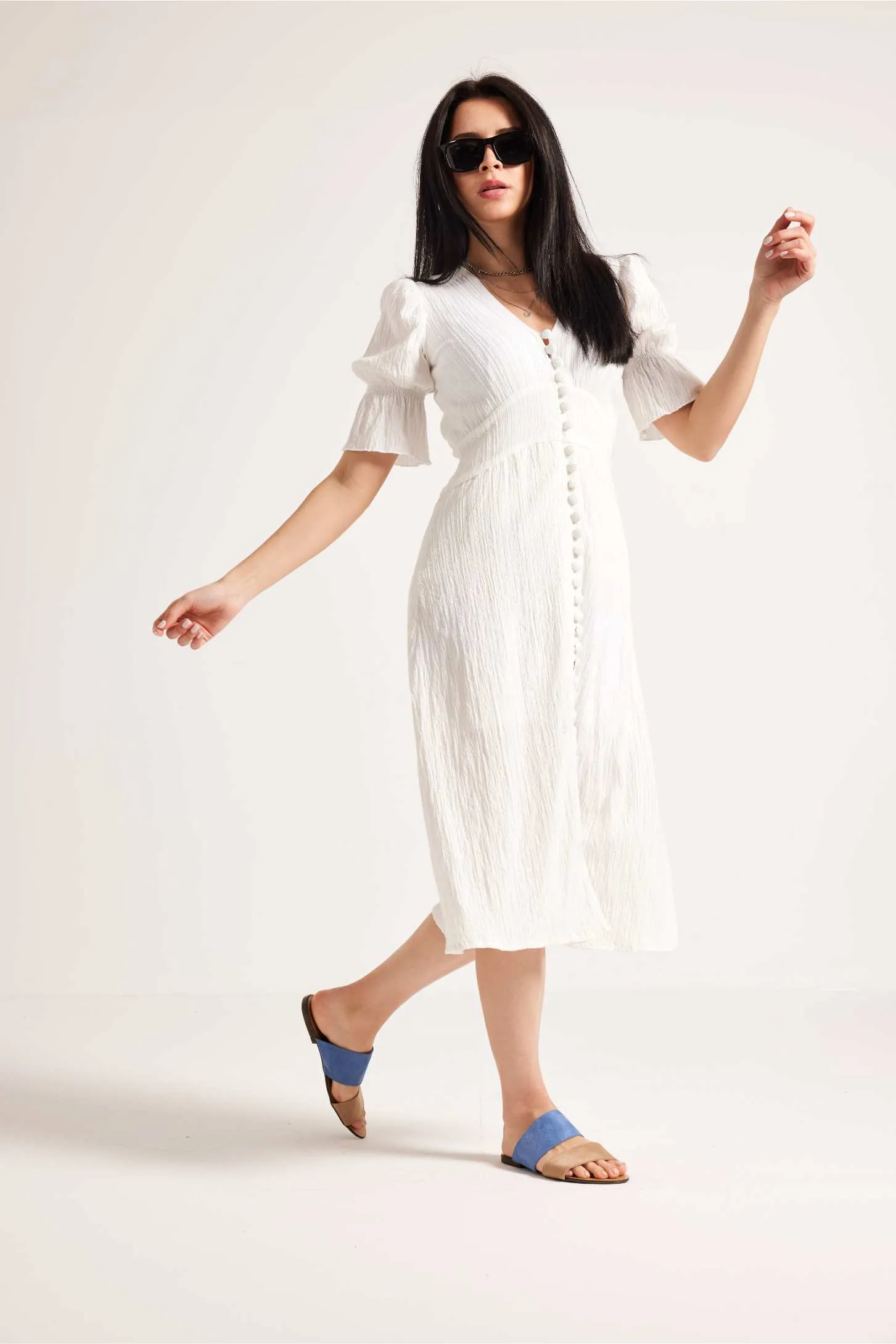 LILY WHITE MIDI DRESS