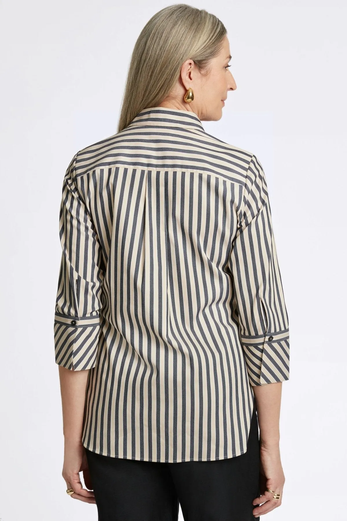 Madison Essential Stretch Striped No Iron Tunic