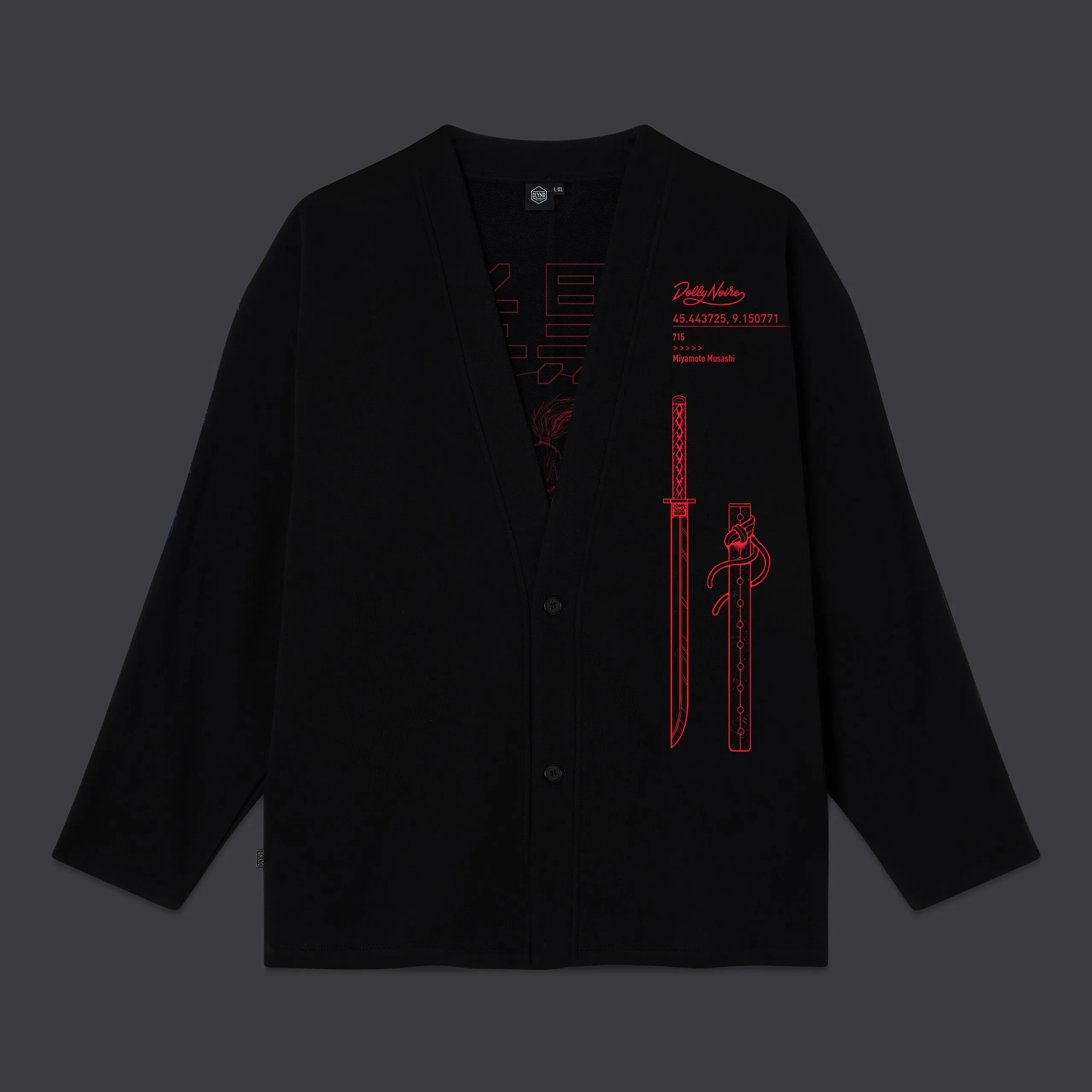 Miyamoto Musashi Outline Kimono Sweatshirt