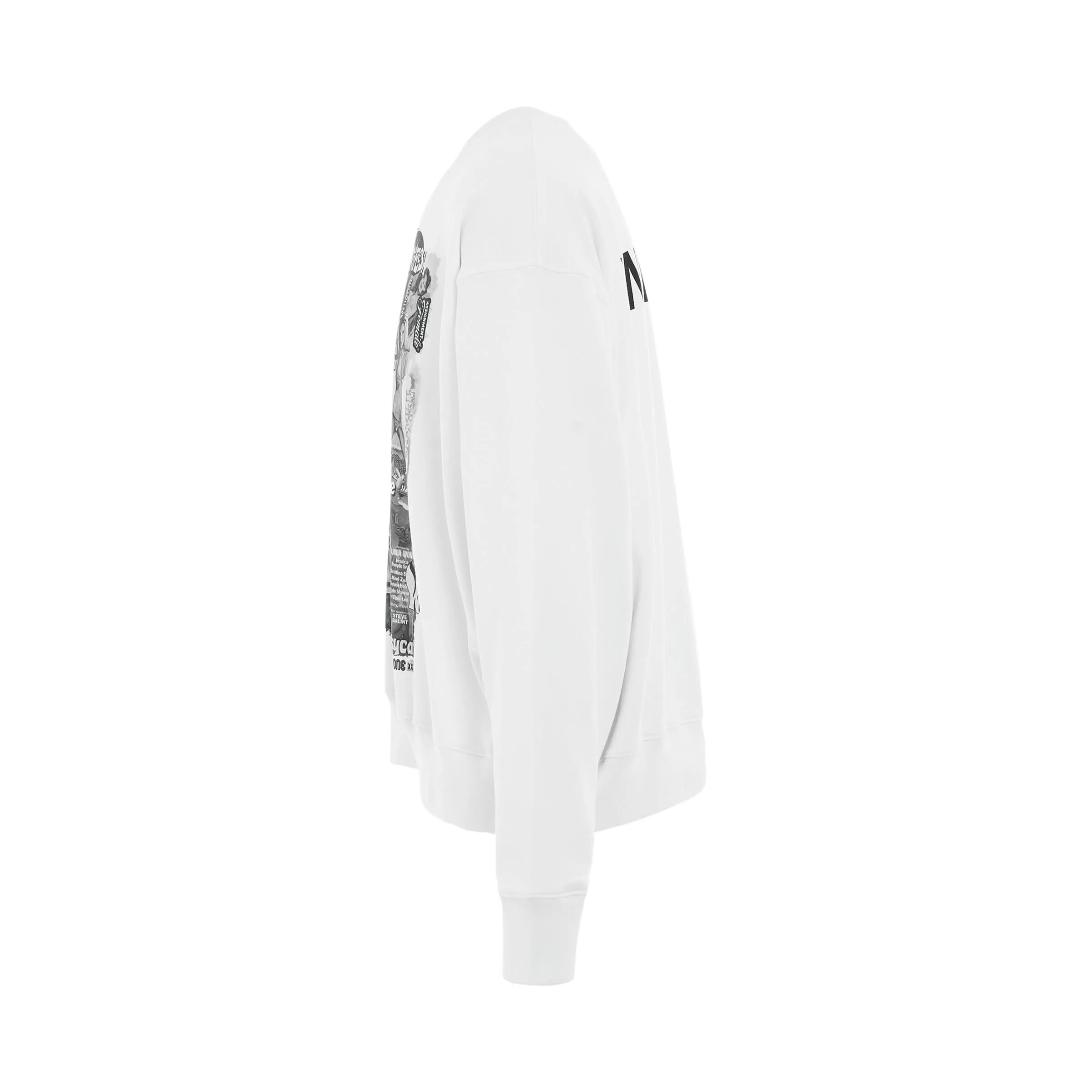 Movie Collage Sweatshirt in White