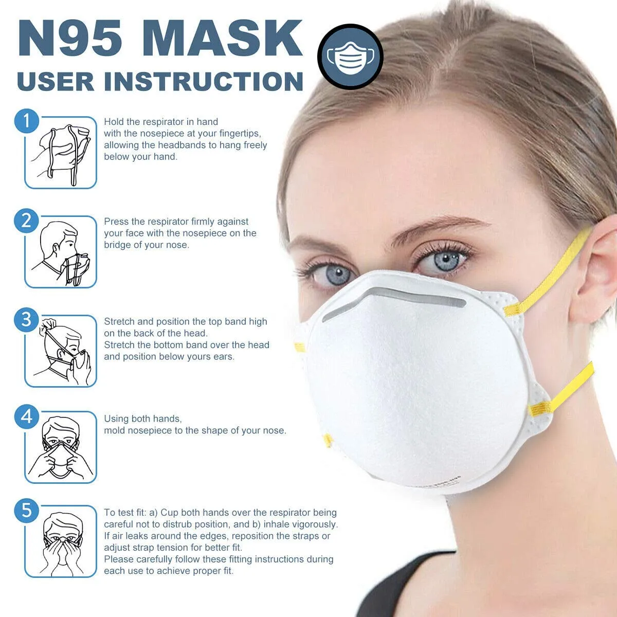 N95 Face Masks - MAKRITE 9500N95 - N95 Particulate Respirator Mask - Bulk Discounts!