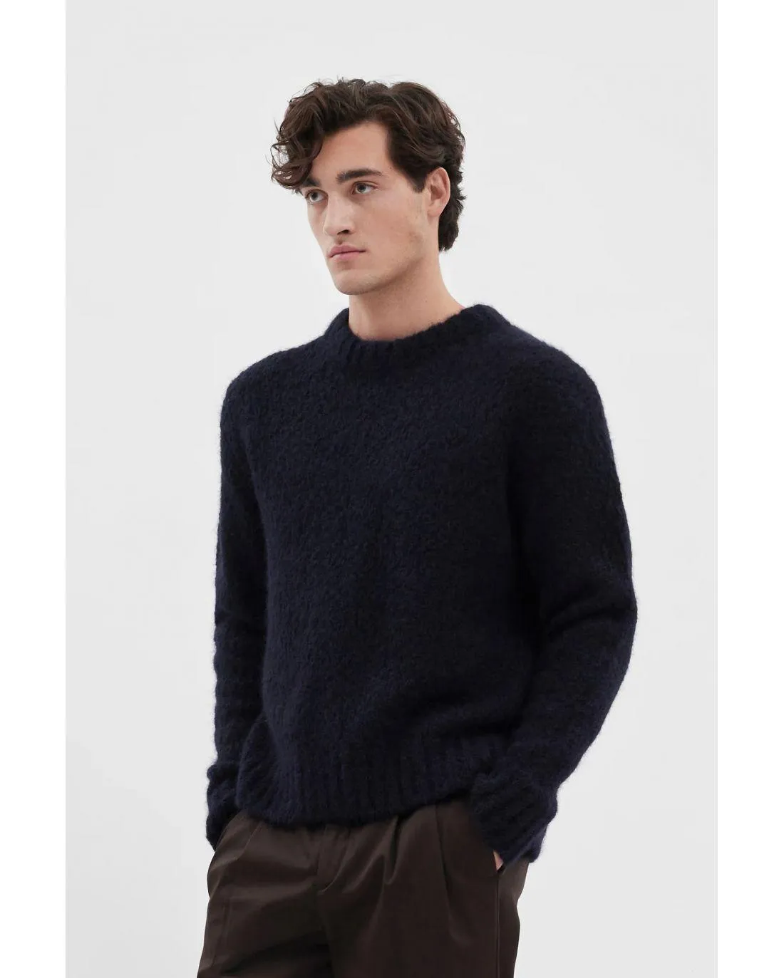 Norse Projects - Rasmus Relaxed Flame Alpaca Sweatshirt - Navy