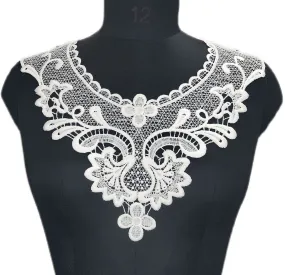Ornate Detailing Lace Neckline Applique