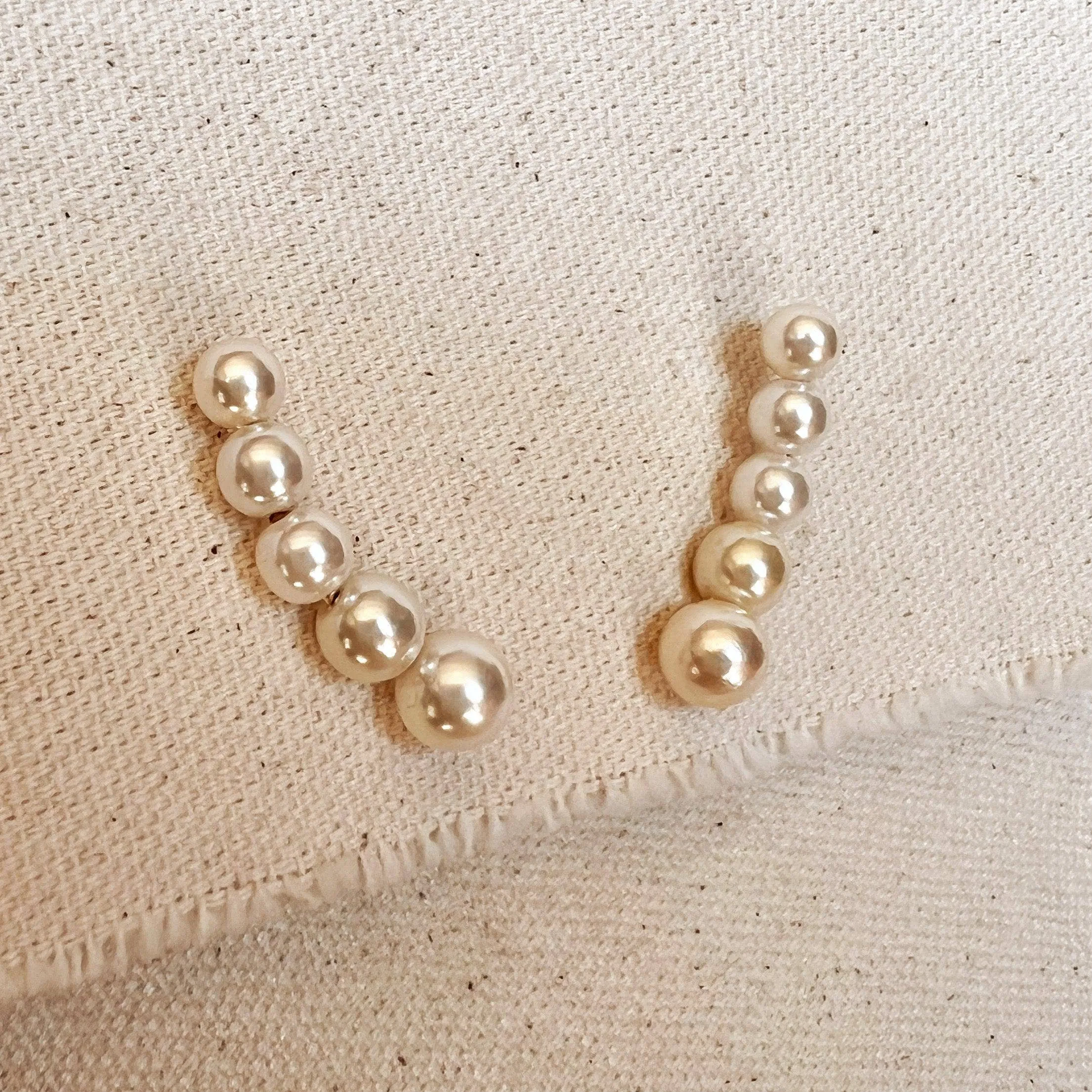 Pearl Ear Climber 18K Gold Filled