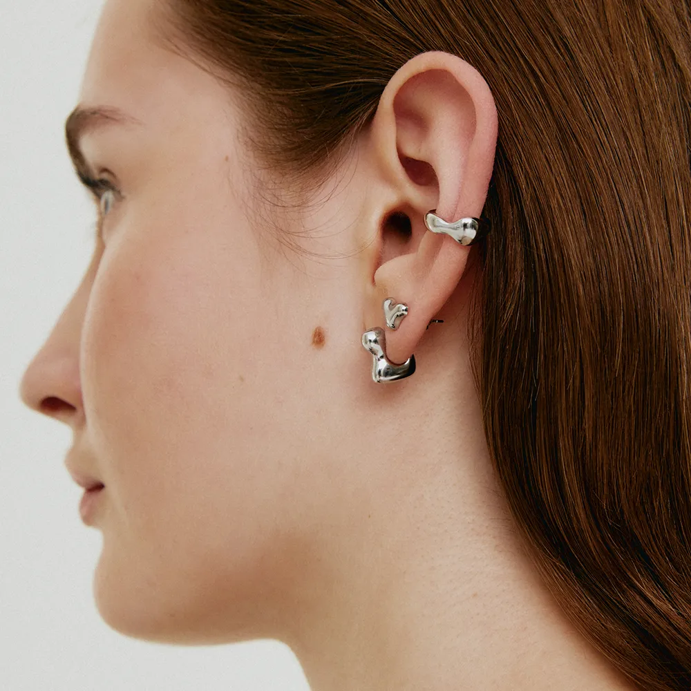 PENDIENTE EAR CUFF ARISTA SILVER