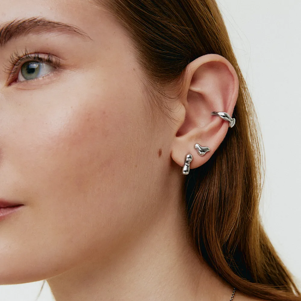 PENDIENTE EAR CUFF ARISTA SILVER