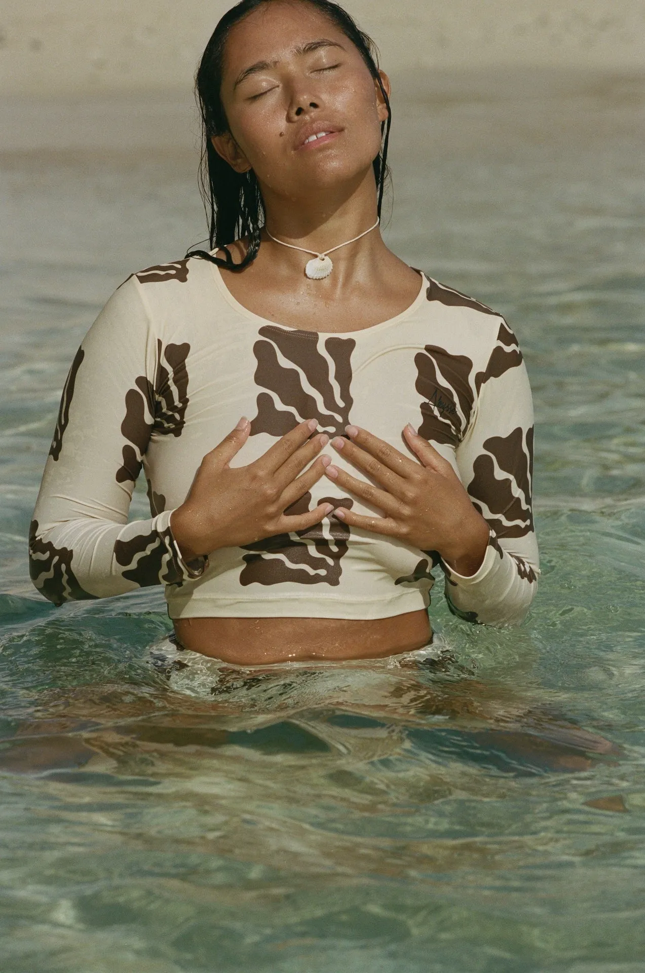 Poppler Rashguard Top - Coral