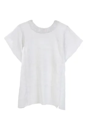 Santa Lucia Embroidered Guatemalan Tunic - White