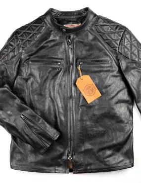 Thedi Phenix Cafe Racer Jacket, size XL, Black Buffalo