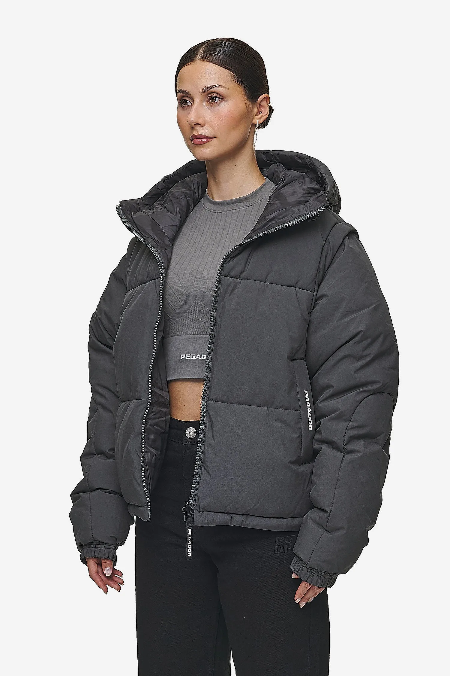 Trixy 4 In 1 Reversible Puffer Jacket Anthracite