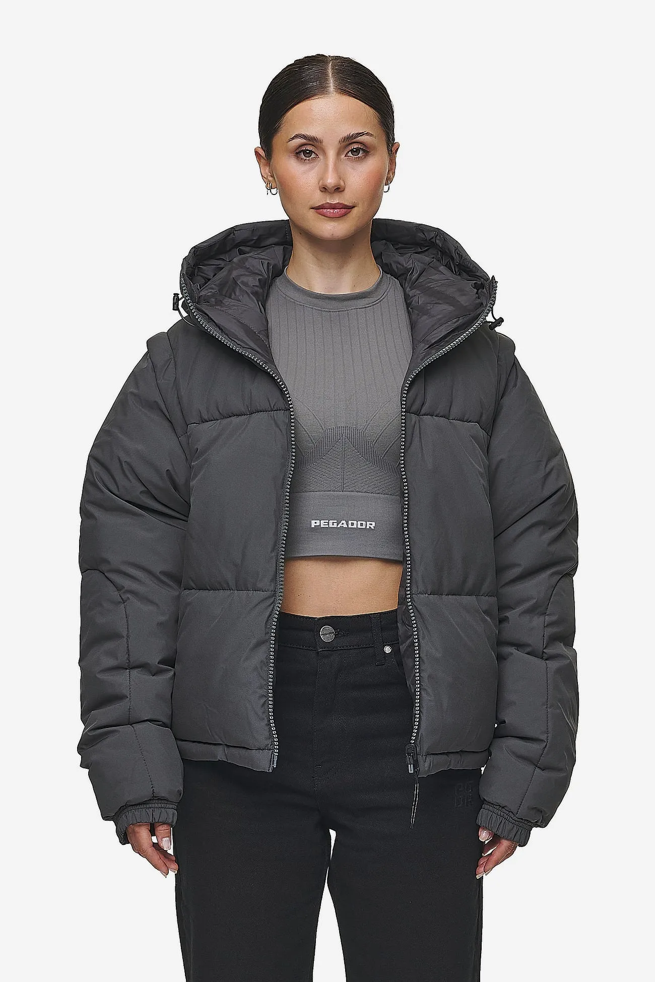 Trixy 4 In 1 Reversible Puffer Jacket Anthracite