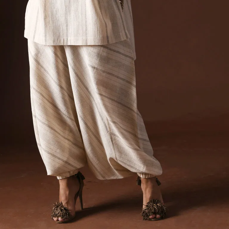 Truvian 321 Action Pants – Handloom Harem Pants in Rain Organic Kala Cotton