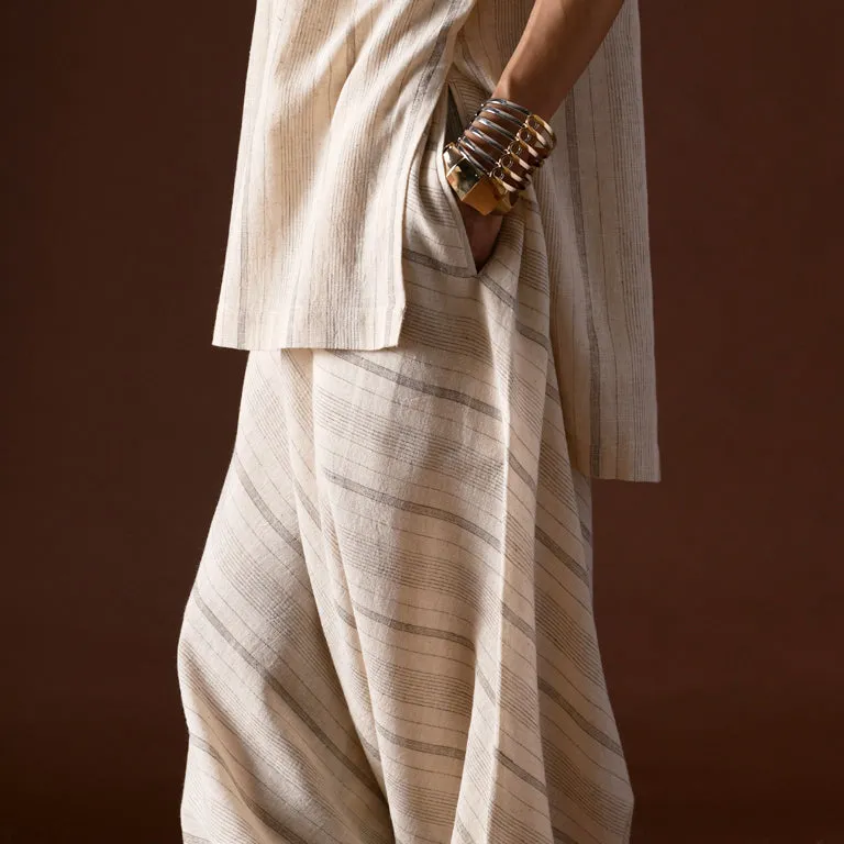 Truvian 321 Action Pants – Handloom Harem Pants in Rain Organic Kala Cotton