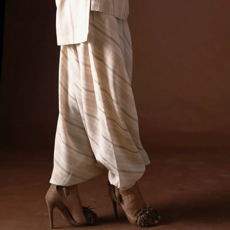 Truvian 321 Action Pants – Handloom Harem Pants in Rain Organic Kala Cotton