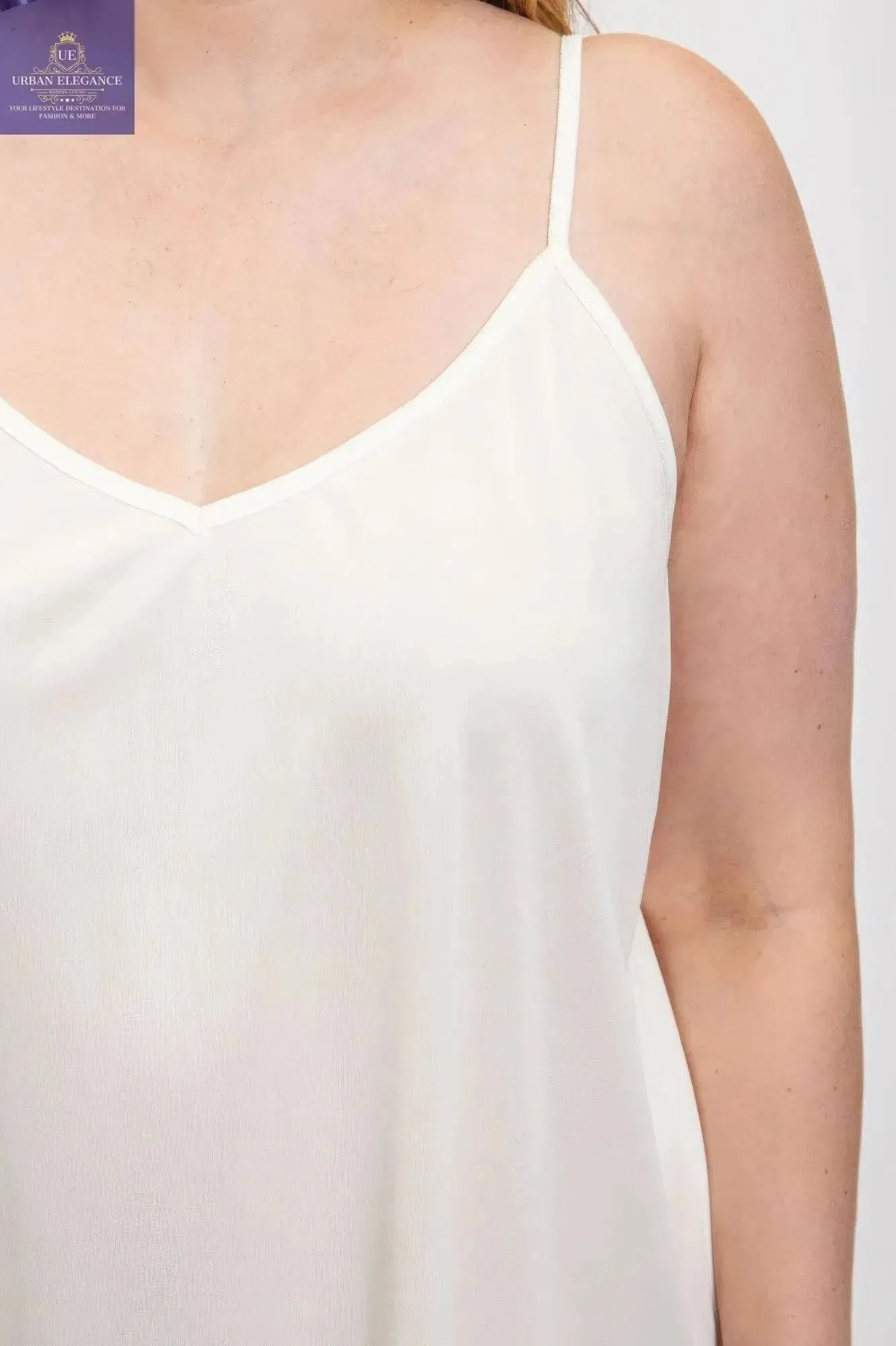 V-neck slip dress with adjustable straps
