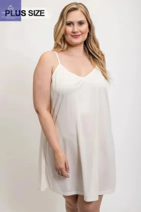 V-neck slip dress with adjustable straps