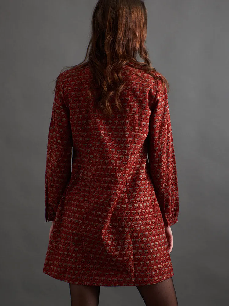 Victoria Tunic Dress - Currant Red