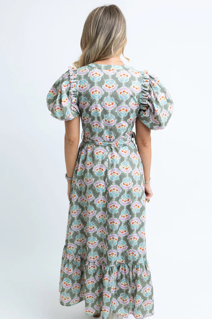 Vintage Floral Paris Maxi Dress