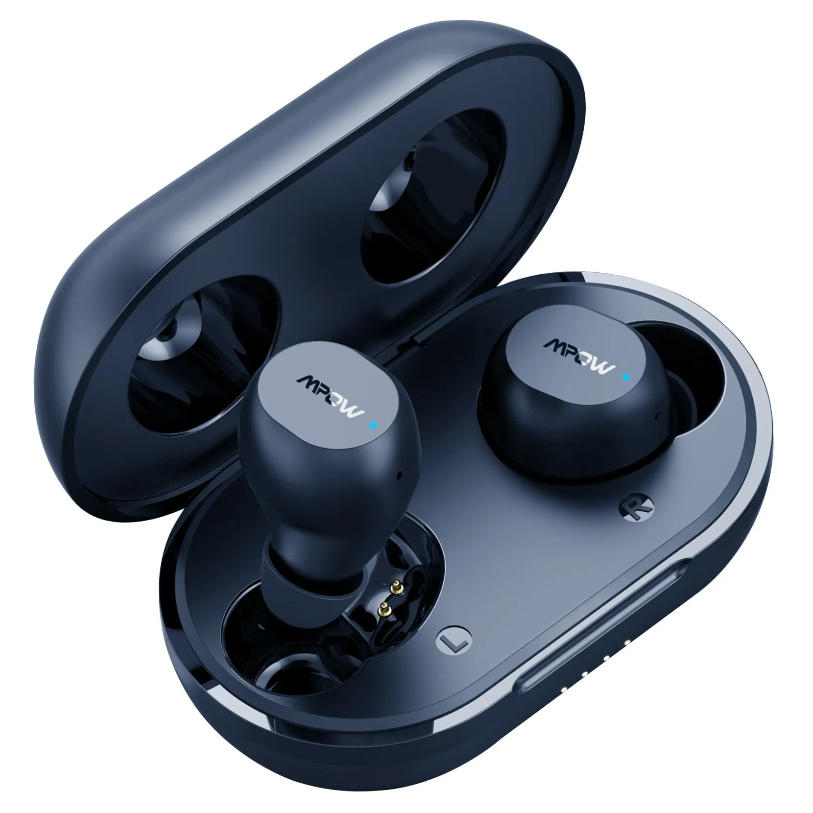 Wireless Earbuds with Charging Case, Waterproof 25H Playtime Twin/Mono Mode Stereo Earphones