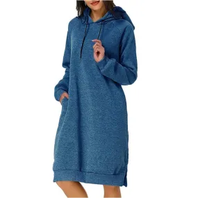 Womens Pullover Hoodie Dress