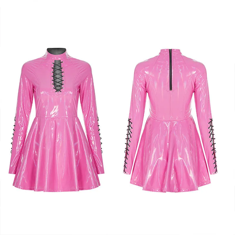 WQ-481LQF Punk Glitzy Sexy Short Dress