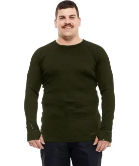 XTM Siberia Merino Wool Unisex Plus Size Thermal Top Forest Green Size XL