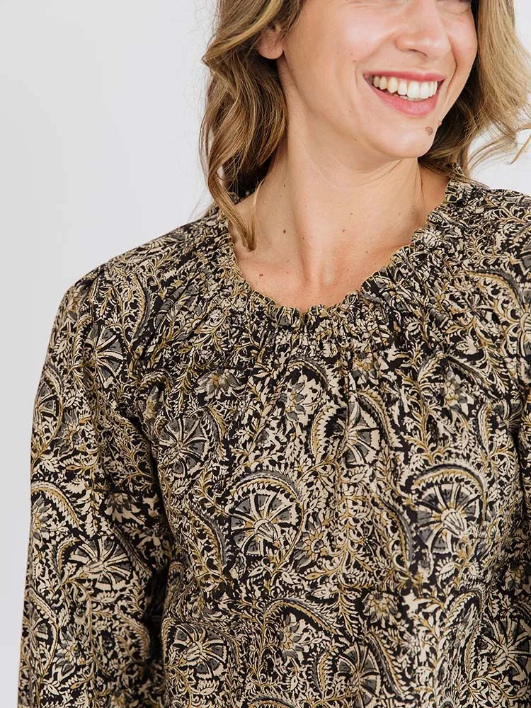 Yashvi Long Sleeve Dress - Midnight