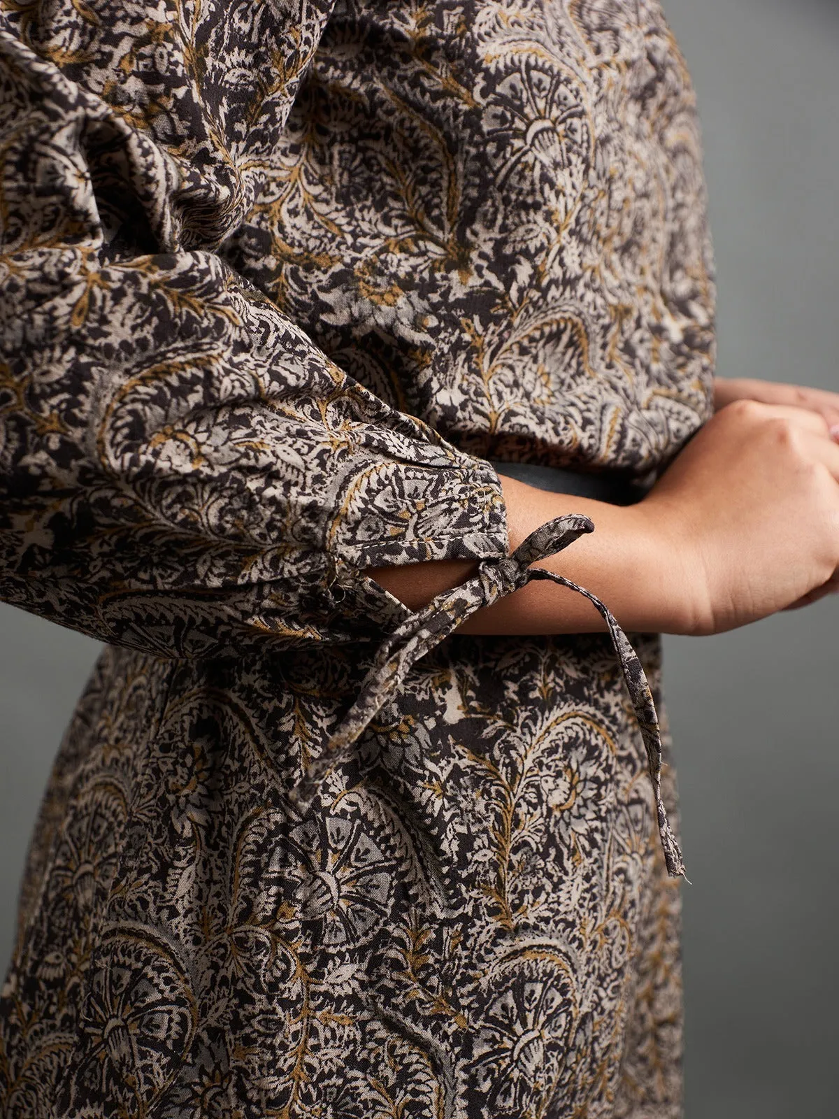 Yashvi Long Sleeve Dress - Midnight